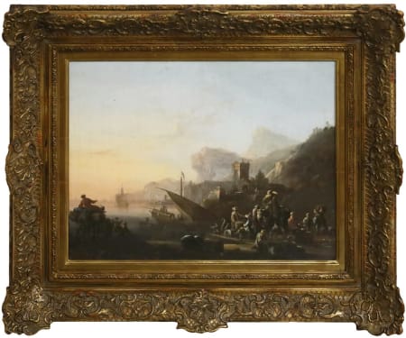 Adriaen van der Cabel — Scena di porto